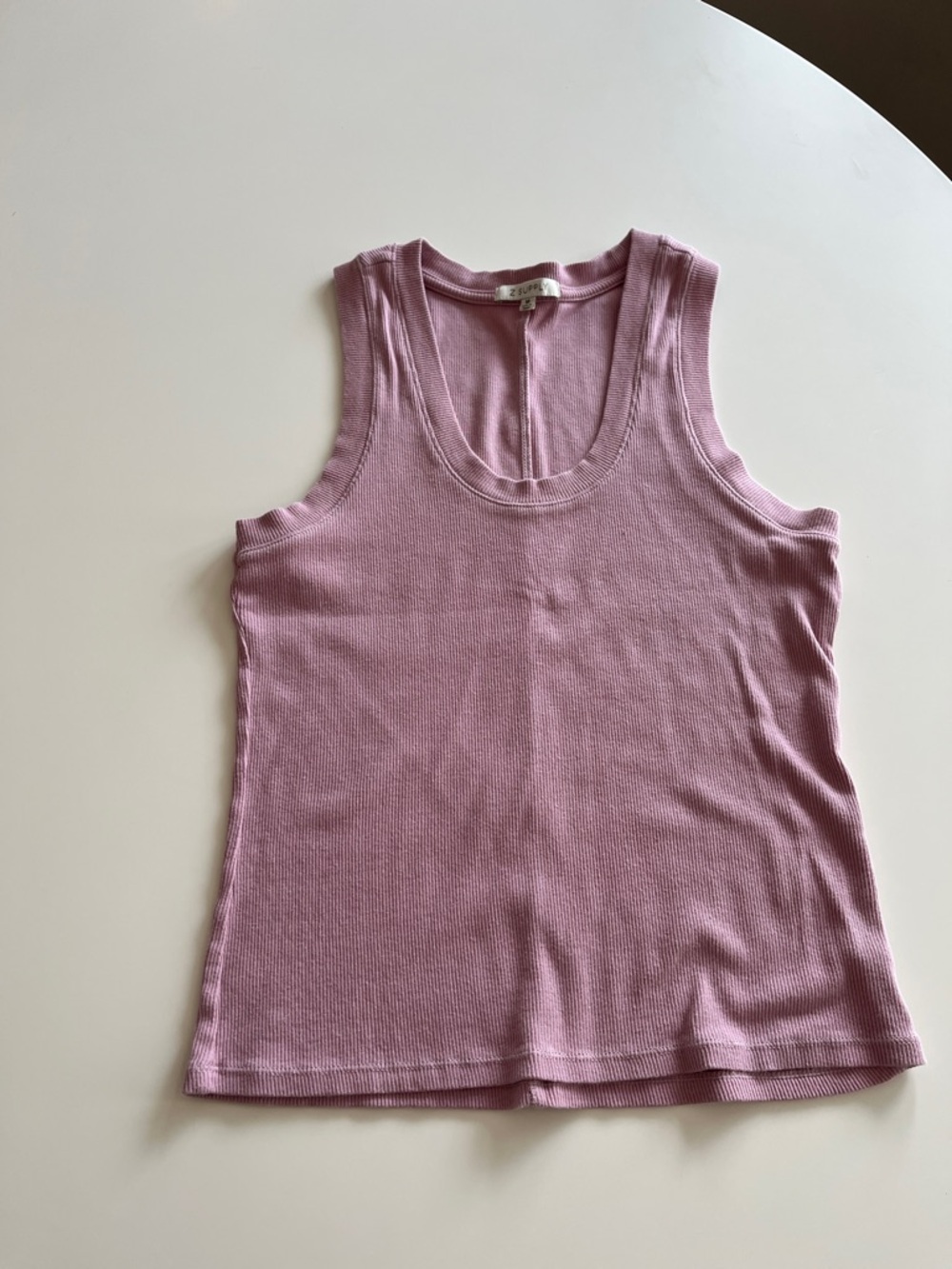 Z Supply Ribbed Scoop Tank - Mauve Pink